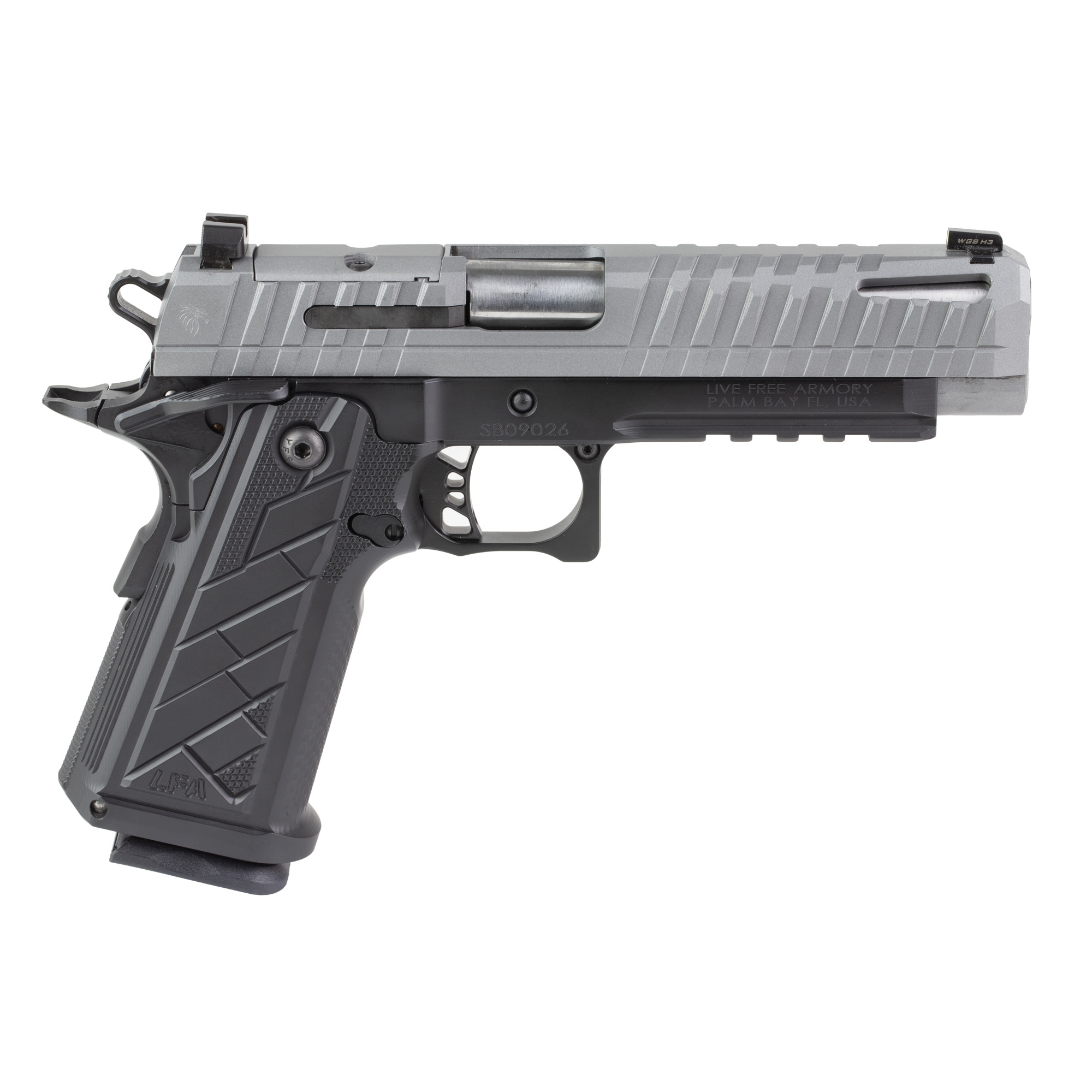 LFA Apollo 11 FS Handgun 9mm Luger 18rd Magazine 5" Barrel Grey/Black LFA Apollo 11 FS Handgun 9mm Luger 18rd Magazine 5" Barrel Grey/Black