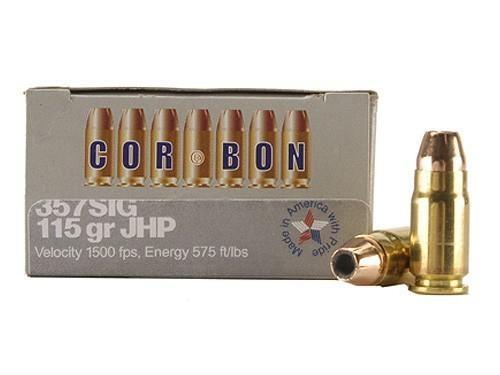 Corbon Inc. Corbon Self-Defense JHP Handgun Ammunition .357 SIG 115 gr JHP 1500 fps 20/ct