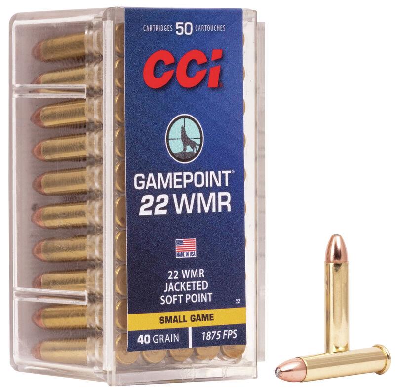 Cci Gamepoint Rimfire Ammunition .22 WMR 40 gr JSP 1875 fps 50/ct