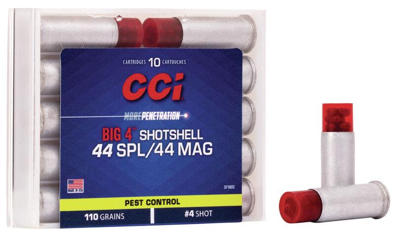 Cci Big 4 Handgun Shotshell Ammunition .44 spl/Mag #4 1000 fps 10/ct