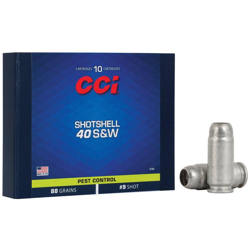 Cci Pest Control Handgun Shotshells .40 S&W 88 gr #9 shot 1250 fps 10/ct