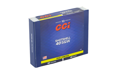 Cci Pest Control Handgun Shotshells .40 S&W 88 gr #9 shot 1250 fps 10/ct Cci Pest Control Handgun Shotshells .40 S&W 88 gr #9 shot 1250 fps 10/ct