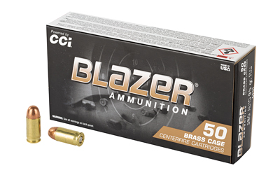 Cci Blazer Brass Handgun Ammunition .380 ACP 95 gr FMJ 945 fps 50/ct