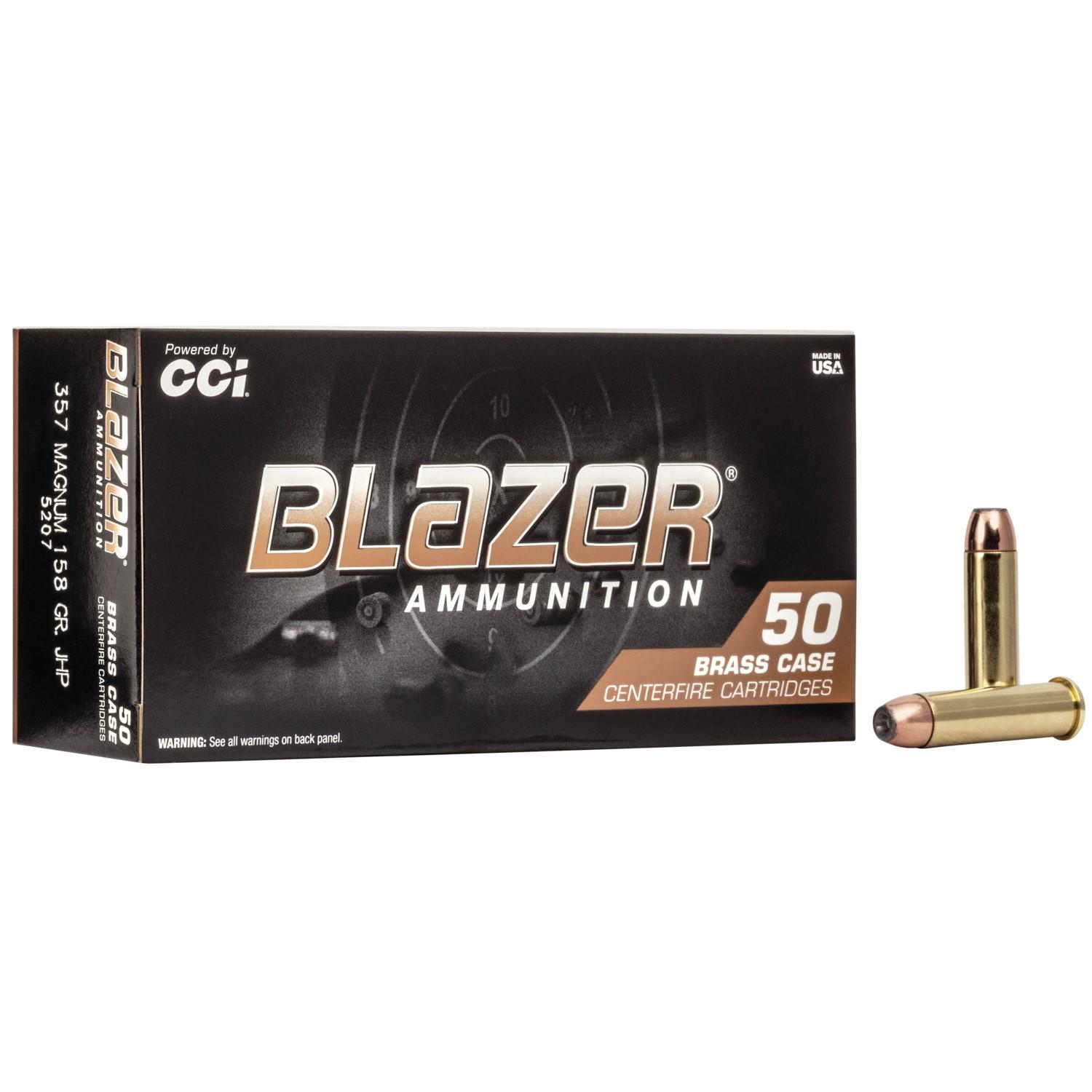 Cci Blazer Brass Handgun Ammunition .357 Magazine 158 gr JHP 1150 fps 50/ct
