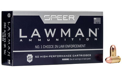 Cci Speer Lawman Handgun Ammunition .380 Auto 95 gr