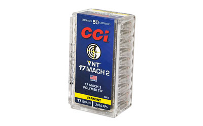 Cci Varmint Rimfire Ammunition .17 Mach 2 17 gr VNT 2010 fps 50/ct Cci Varmint Rimfire Ammunition .17 Mach 2 17 gr VNT 2010 fps 50/ct