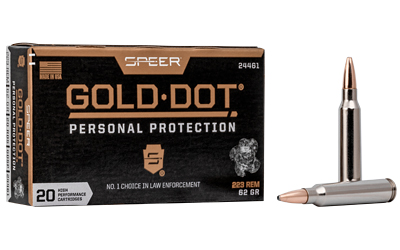 Speer Ammunition Speer Gold Dot Rifle Ammunition 223 Rem 62gr SP 3000 fps 20/ct
