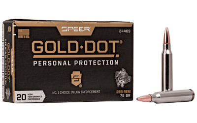 Speer Ammunition Speer Spr Gold Dot 223 Rem 75GR Sp 20/200 Soft Point
