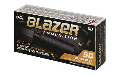 CCI Ammunition CCI Blazer Brass 45ACP Sup 230GR Tmj Total Metal Jacket