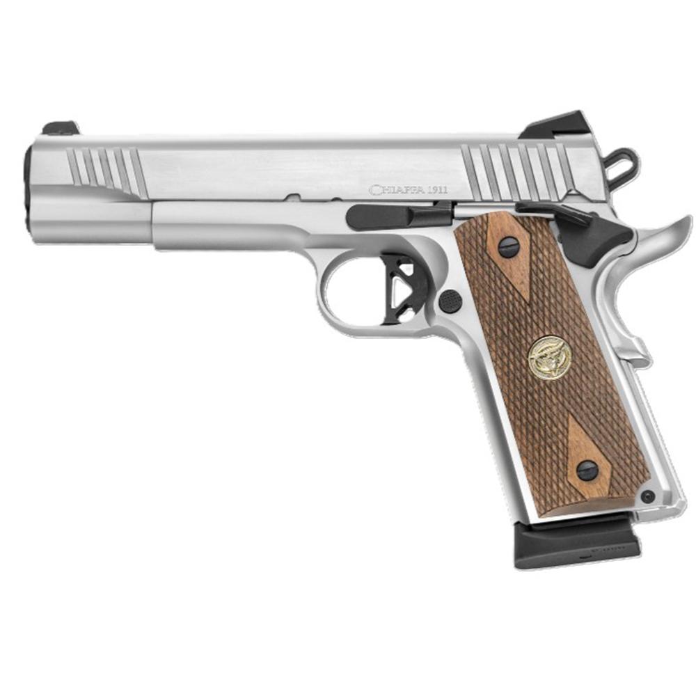 Chiappa Firearms USA Ltd Chiappa 1911 Superior OR Handgun .45 ACP 8rd Magazine 5" Barrel Stainless with Walnut