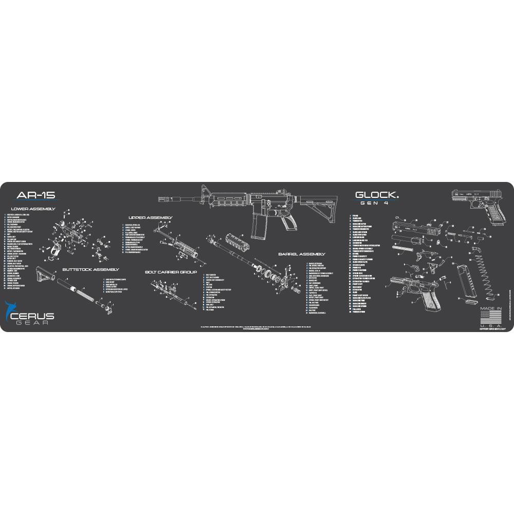 Cerus Gear Cerus Magnum 14x48 3mm Promat For Ar15/glock Schematic Combo Magnum Xxl Char Gray