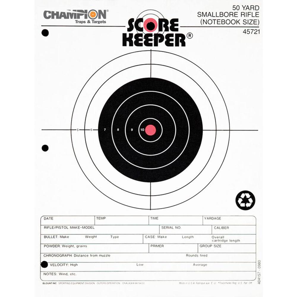 Champion Scorekeeper Targets Fluorescent Orange Bull 50 yd
