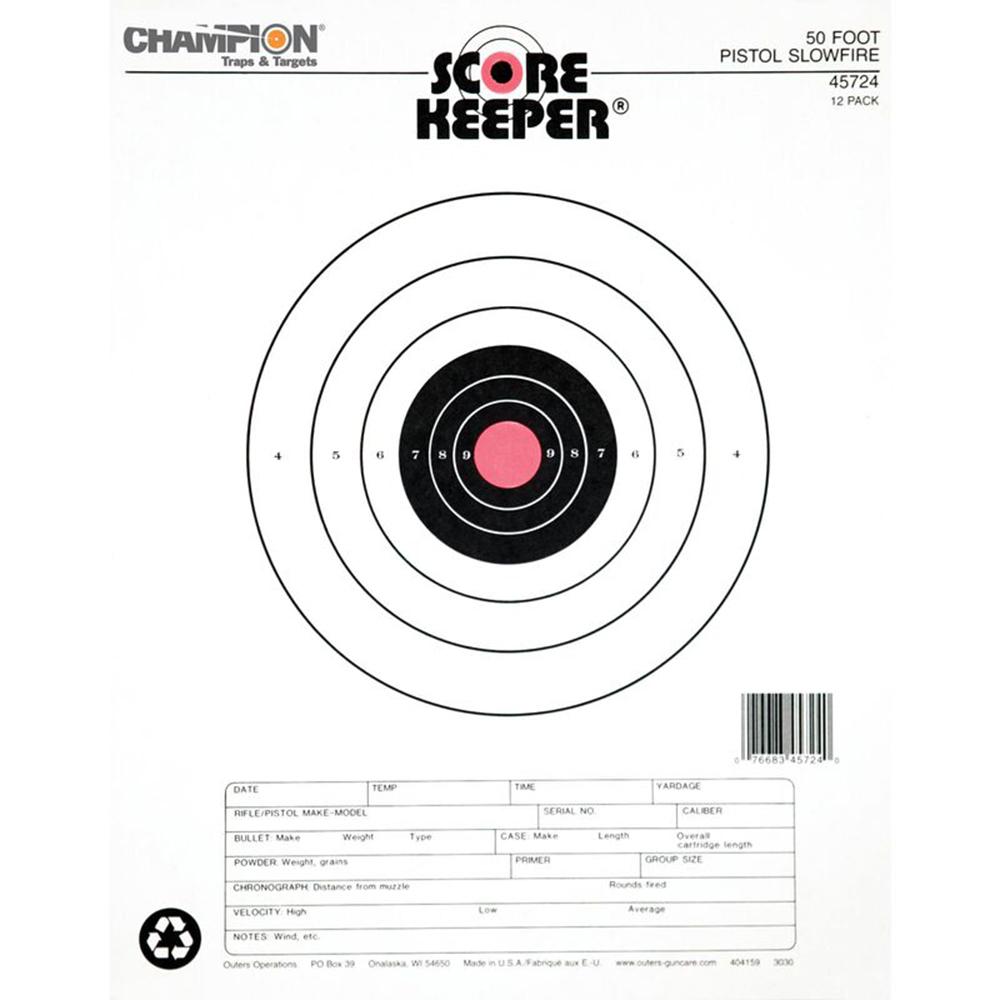 Champion Scorekeeper Targets Fluorescent Orange Bull 50 ft