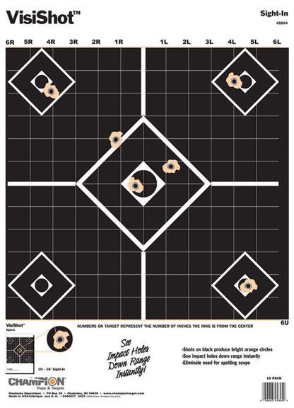 Champion VisiShot Targets Sight-In Target - 13" X 18" 10/Pack
