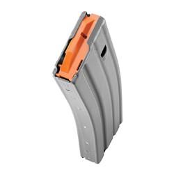 C Products Defense Inc. DuraMag 5.56/300blk Speed-Aluminum 30rd Gray/Org magazine