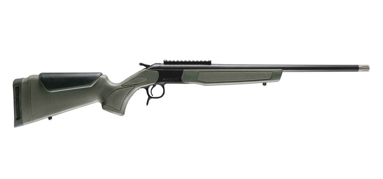 CVA SCOUTSPUR Blued OD Green XX-Full Turkey Choke 0 MOA Pic Rail .410 GA