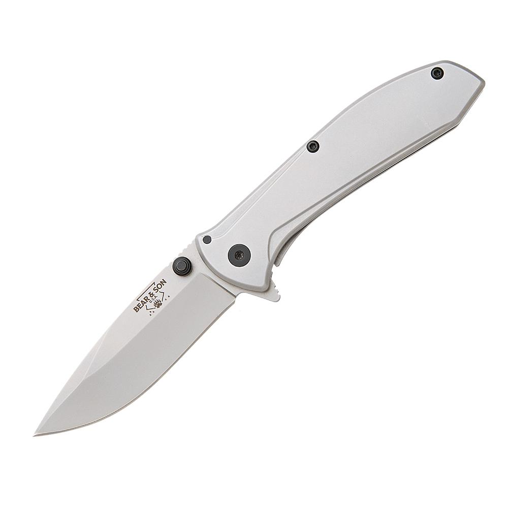 Bear & Son Cutlery Bear & Son Framelock Assisted Opener Folding Knife 2-7/8" Drop Point Blade Stainless