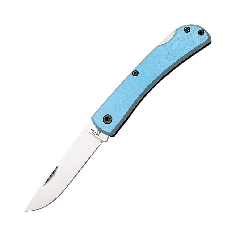 Bear & Son Cutlery Bear & Son Locking Farmhand Folding Knife 2-3/4" Drop Point Blade Blue with Clip