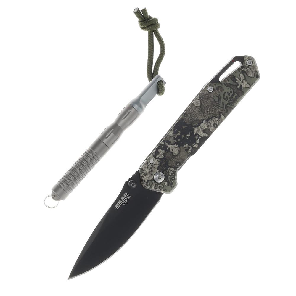 Bear & Son Cutlery Bear & Son Edge Folding Knife 3" Drop Point Blade Truetimber Strata