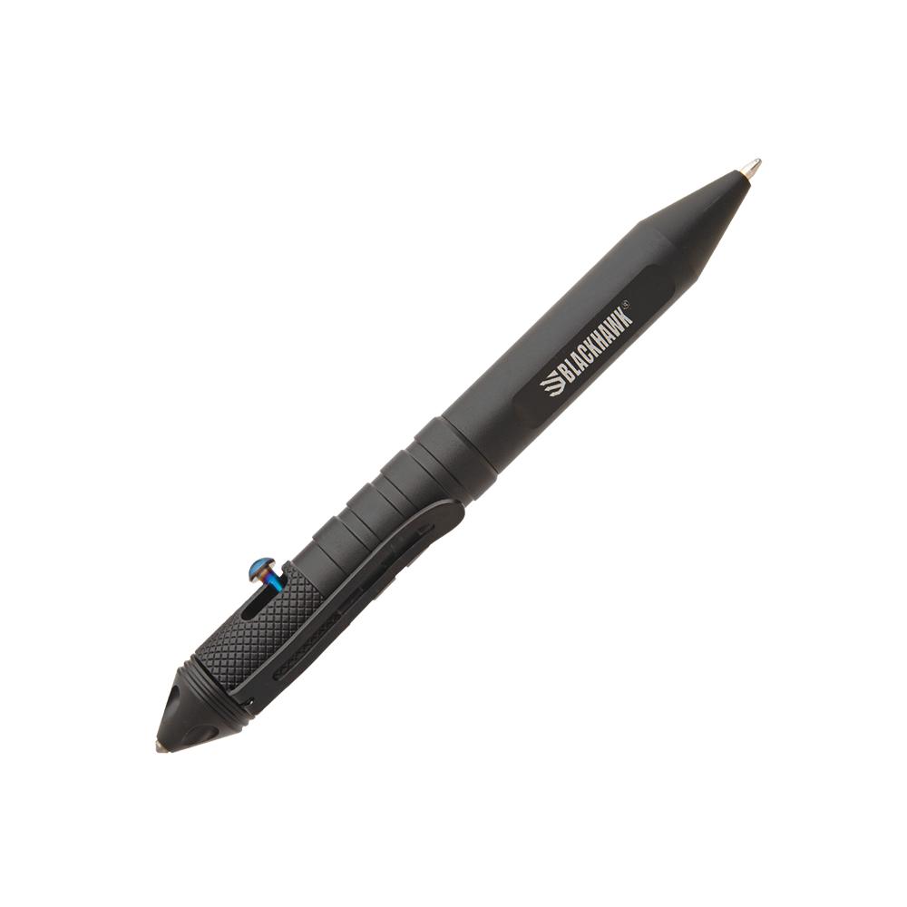 Bear & Son Cutlery Bear Tac Pen Black Cnc Machined Aluminum Blue Bolt Actulator Black Ink