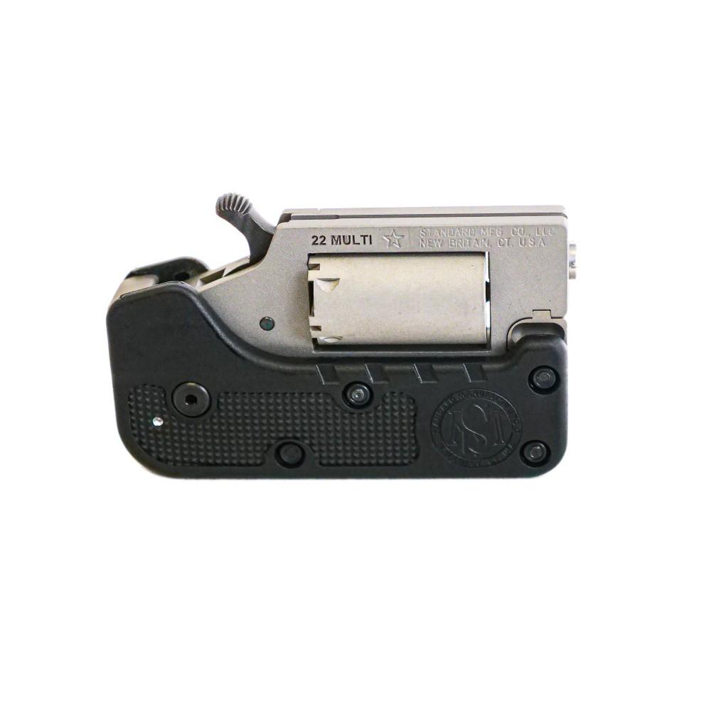 Standard Mfg Switch Gun Handgun Combo .22 WMR & .22 LR 5rd Capacity .75" Barrel Silver with Black Grip Standard Mfg Switch Gun Handgun Combo .22 WMR & .22 LR 5rd Capacity .75" Barrel Silver with Black Grip