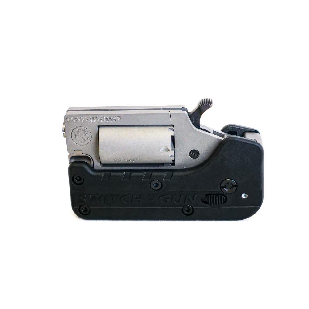 Standard Mfg Switch Gun Handgun Combo .22 WMR & .22 LR 5rd Capacity .75" Barrel Silver with Black Grip Standard Mfg Switch Gun Handgun Combo .22 WMR & .22 LR 5rd Capacity .75" Barrel Silver with Black Grip
