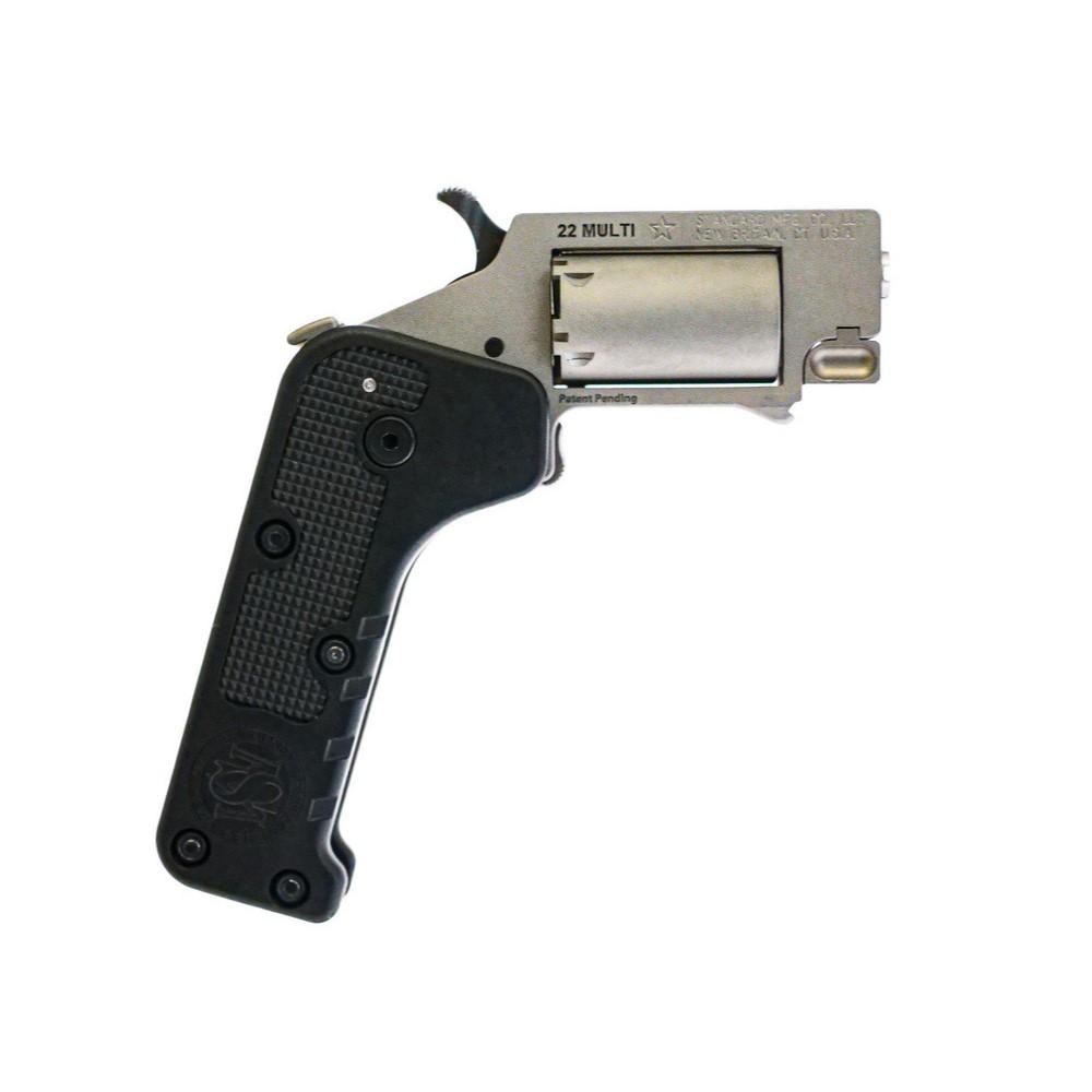 Standard Mfg Switch Gun Handgun Combo .22 WMR & .22 LR 5rd Capacity .75" Barrel Silver with Black Grip Standard Mfg Switch Gun Handgun Combo .22 WMR & .22 LR 5rd Capacity .75" Barrel Silver with Black Grip