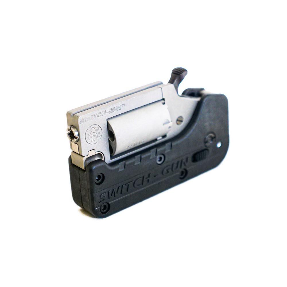 Standard Mfg Switch Gun Handgun Combo .22 WMR & .22 LR 5rd Capacity .75" Barrel Silver with Black Grip Standard Mfg Switch Gun Handgun Combo .22 WMR & .22 LR 5rd Capacity .75" Barrel Silver with Black Grip