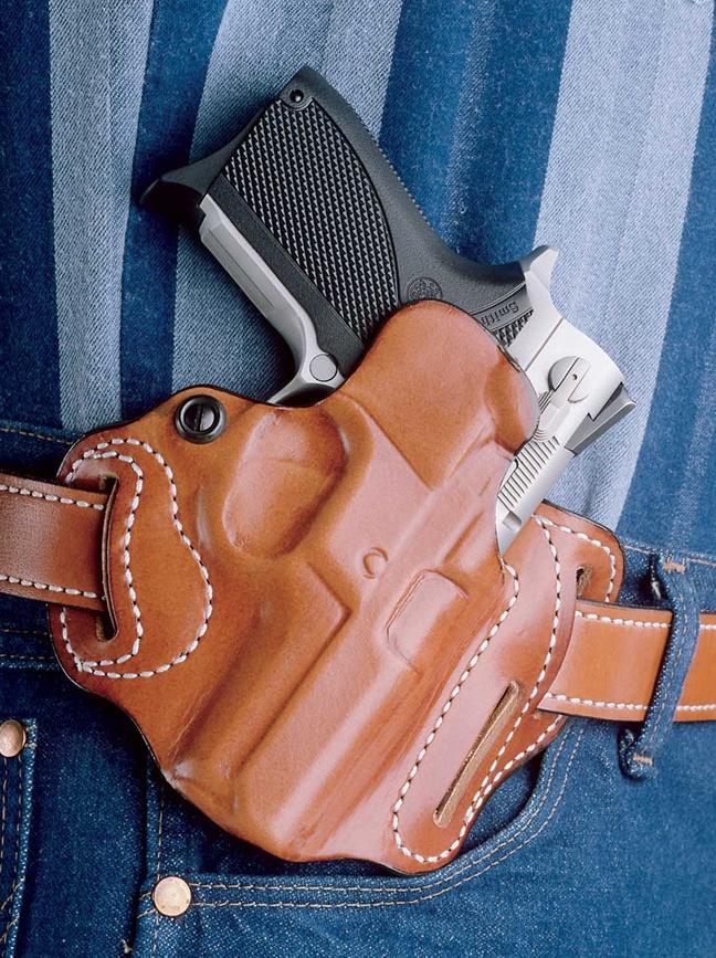 Desantis Leather Goods Co. Desantis #002 Speed Scabbard OWB Holster for Colt 1911 4-4.25" Tan Right Hand