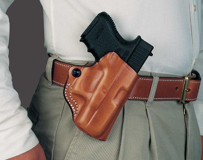 Desantis Leather Goods Co. Desantis Style 019 Mini Scabbard Glock 19/23/32/36 Tan Right Hand