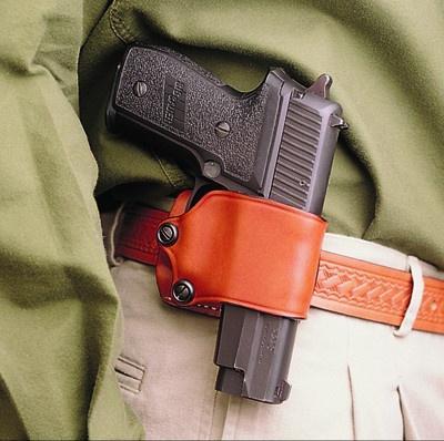 Desantis Leather Goods Co. Desantis #023 Yaqui Slide Holster for Most Double Action Autos Tan Right Hand
