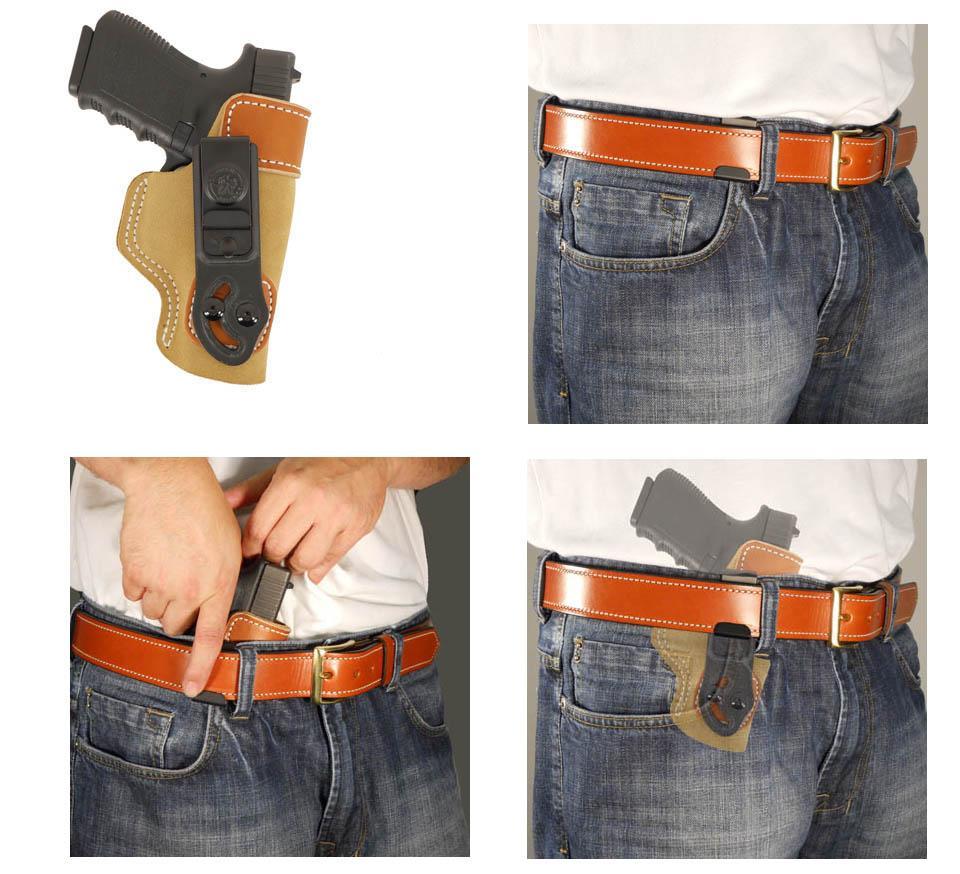 Desantis Leather Goods Co. Desantis Sof-Tuck Holster for S&W J Frames Natural Suede Right Hand