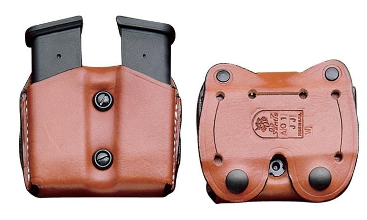 Desantis Leather Goods Co. Desantis Double Magazine Pouch for Colt Gov't 45 Tan Ambi