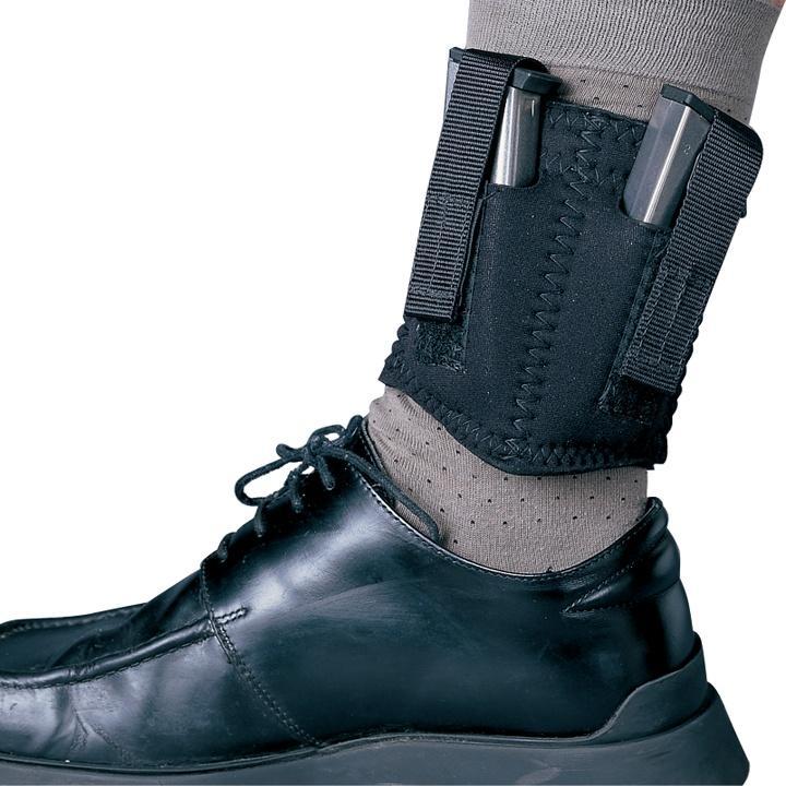 Desantis Leather Goods Co. Desantis Neoprene Ankle Double Magazine Holster Black Ambi