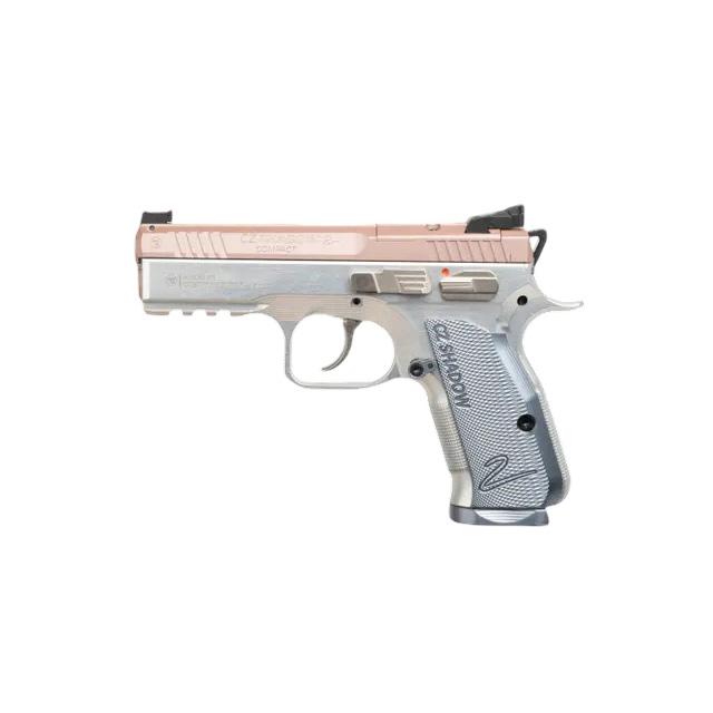 Cz-Usa Firearms CZ Shadow 2 Compact Optic Ready Rose Handgun 9mm Luger 15rd Magazines(2) 4" Barrel Silver