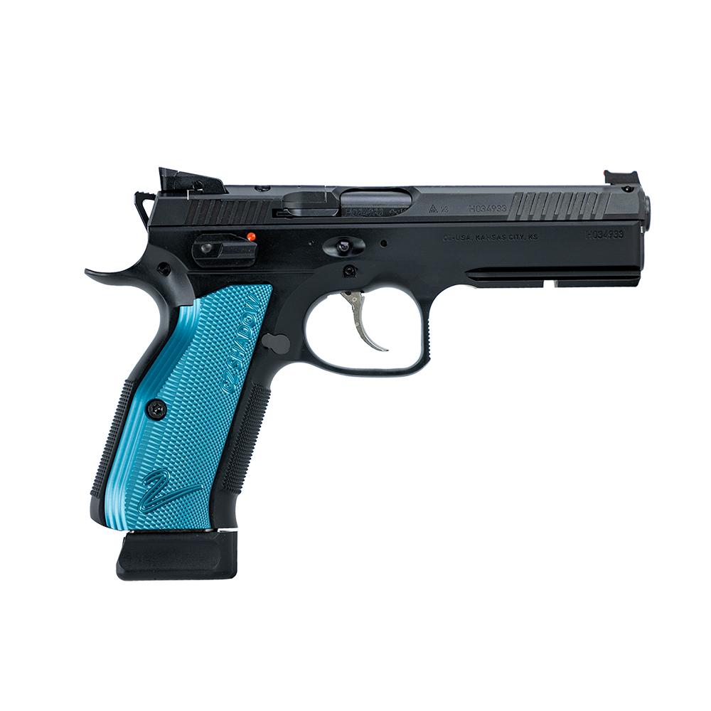 Cz-Usa Firearms CZ Shadow 2 Optic Ready Handgun 9mm Luger 19rd Magazine 4.7" Barrel Black Frame Blue Grips