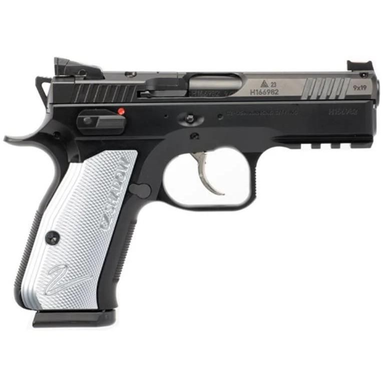 Cz-Usa Firearms CZ 75 Shadow 2 Compact Optic Ready Handgun 9mm Luger 15rd Magazines(2) 4" Barrel Aluminum