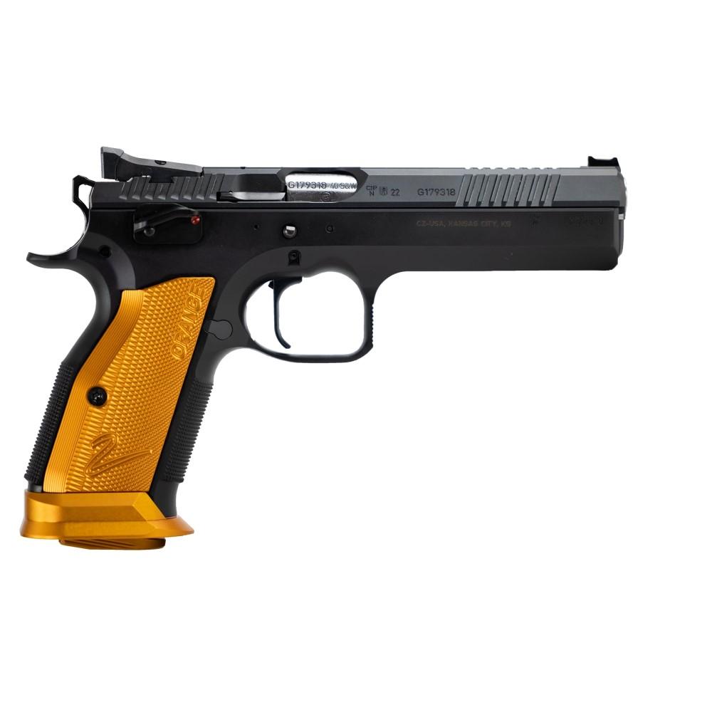 Cz-Usa Firearms CZ USA TS 2 Orange Handgun 9mm Luger 20rd Magazine 5.2" Barrel Black with Orange Grip