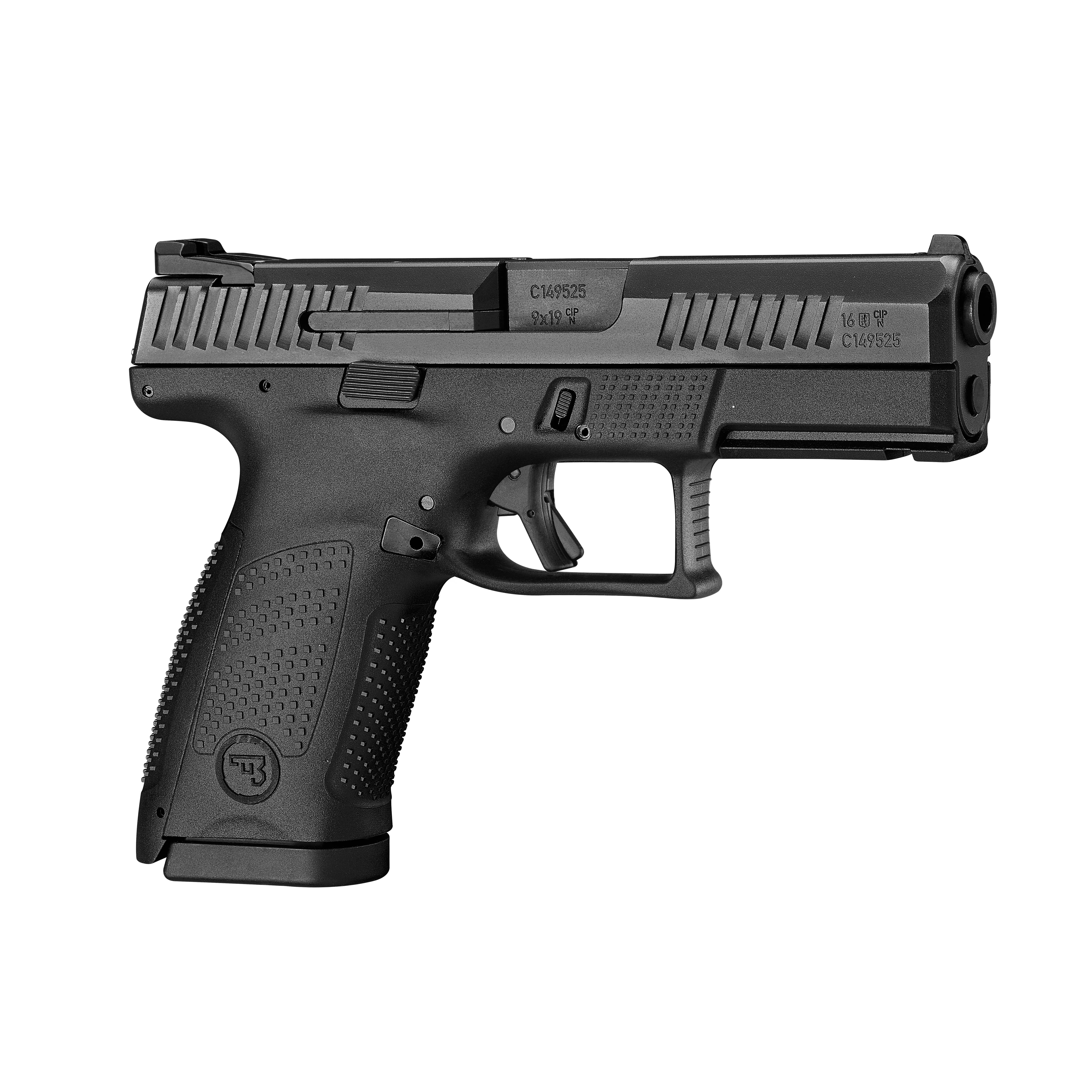 Cz-Usa Firearms CZ P-10C Handgun 9mm Luger 15rd Magazines 4.02" Barrel Fixed Sights Black 3 Back Straps