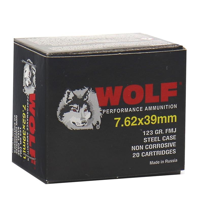 Wolf WPA Polyformance Rifle Ammunition 7.62x39mm 123 gr FMJ 2396 fps 1000/ct Wolf WPA Polyformance Rifle Ammunition 7.62x39mm 123 gr FMJ 2396 fps 1000/ct