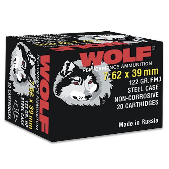 Wolf Performance Ammunition Wolf WPA Polyformance Rifle Ammunition 7.62x39mm 123 gr FMJ 2396 fps 20/ct