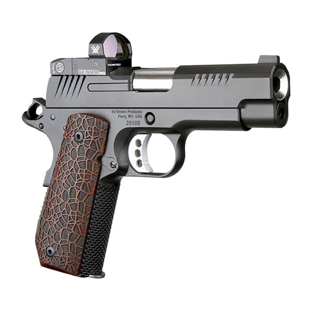 Ed Brown Products Inc. Ed Brown KC9 G4 VTX Handgun 9mm Luger 9rd Magazines (2) 4" Barrel Black with Brown Grip
