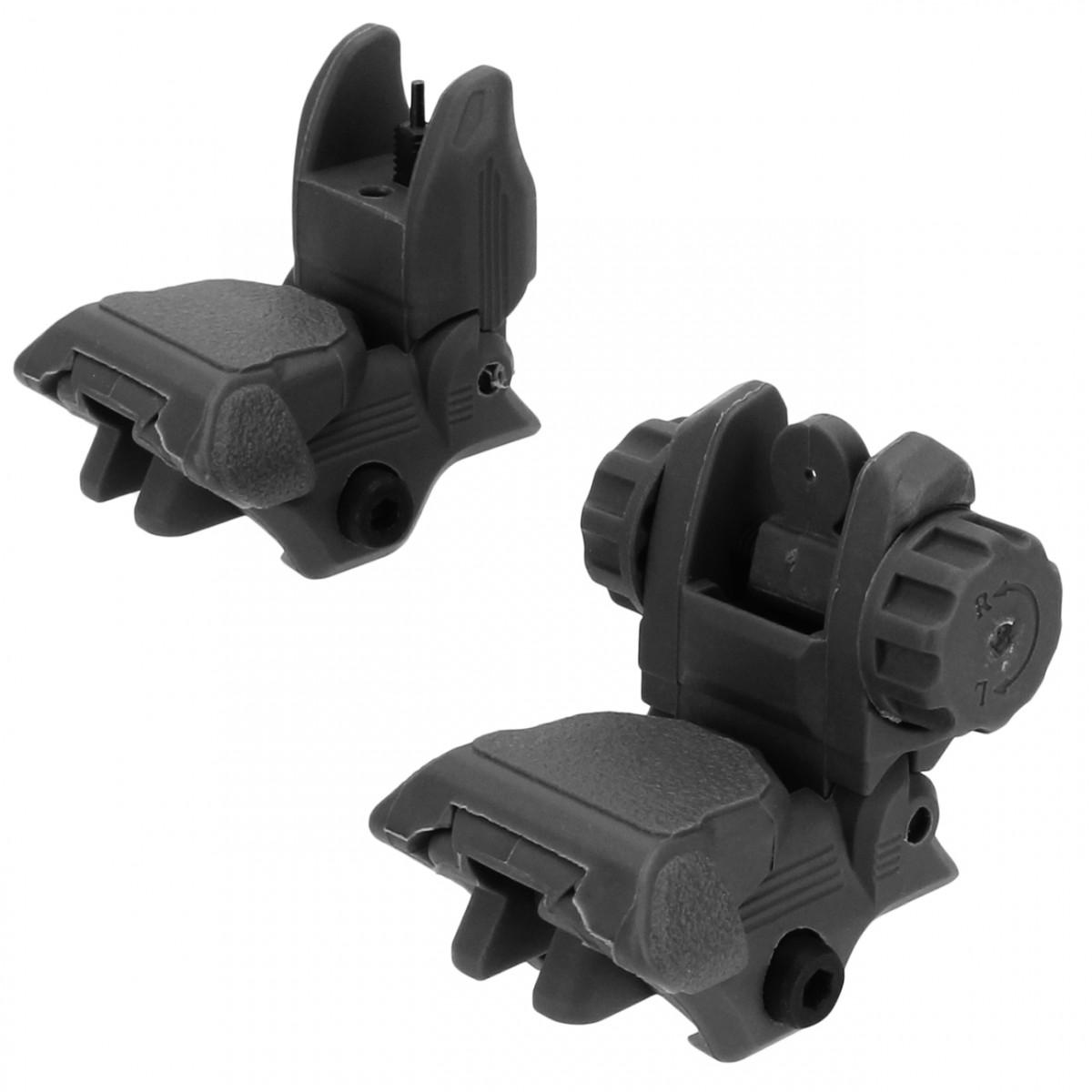 Tacfire Inc. Tacfire AR-15 45 Same Plane/Low Profile Pop Up Sights Black Polymer