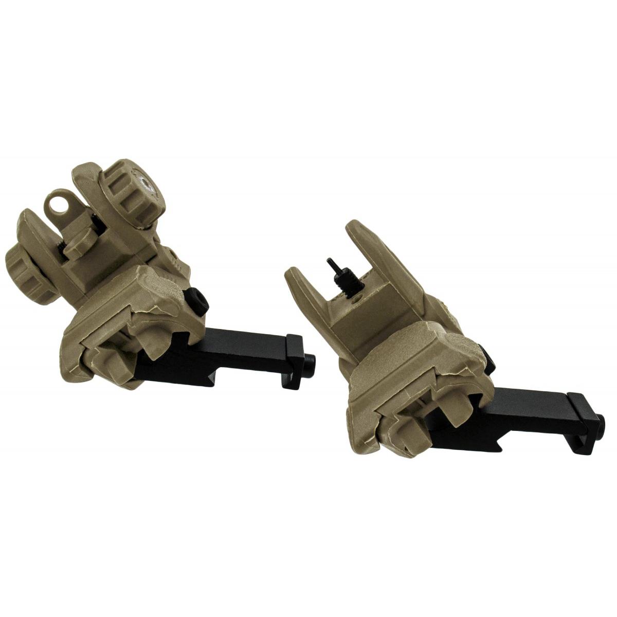 Tacfire Inc. AR15 45 Degree/Low Profile Polymer Flip Up Sights w/Dual Ape