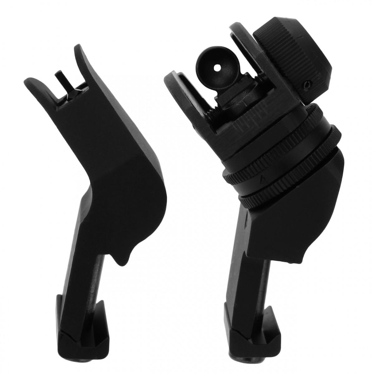 Tacfire Inc. Tacfire AR-15 45 Degree Rapid Transition Back Up Sights Black Aluminum