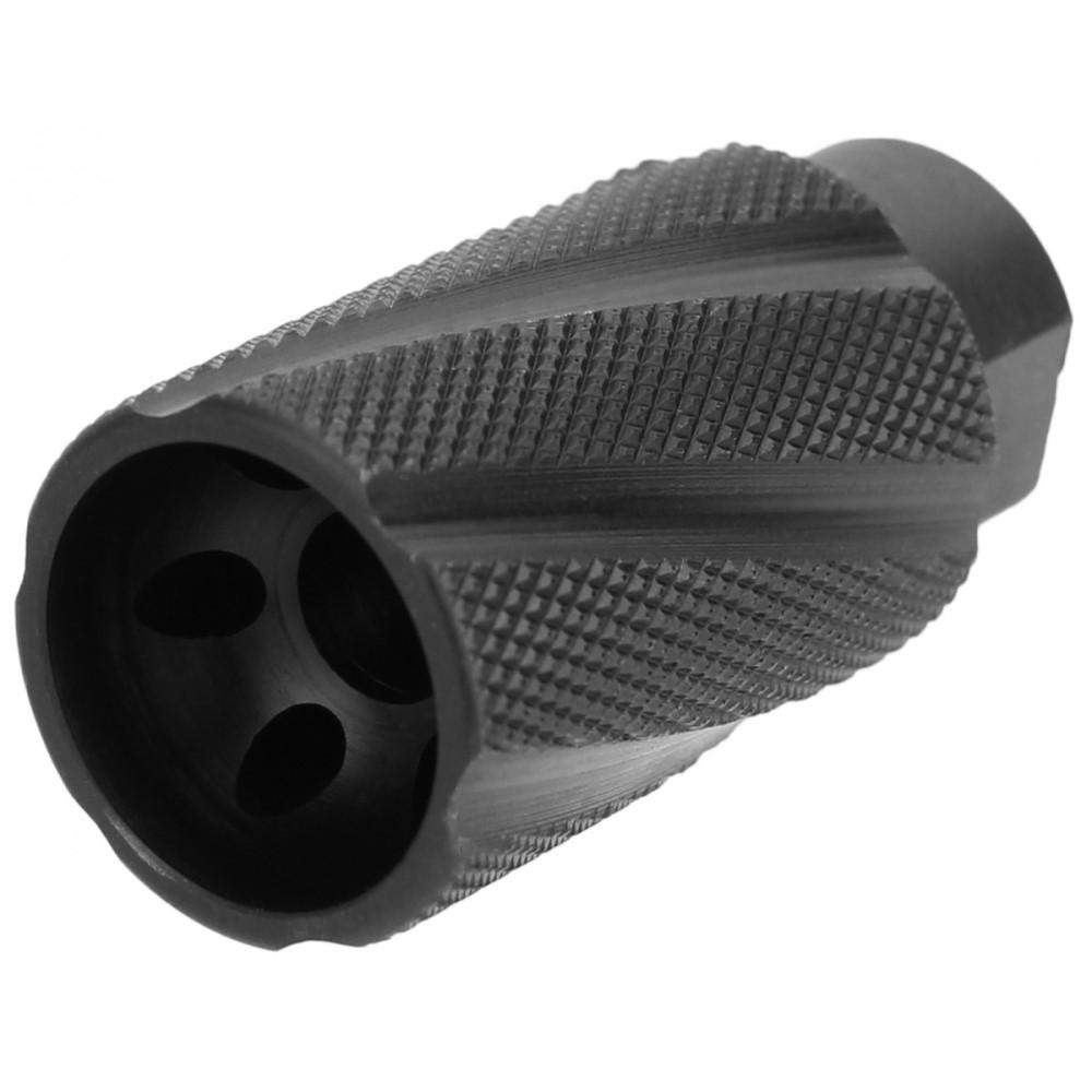 Tacfire Inc. Tacfire Knurled Linear Compensator Sound & Concussion Forwarder .223/5.56 1/2x28 Black