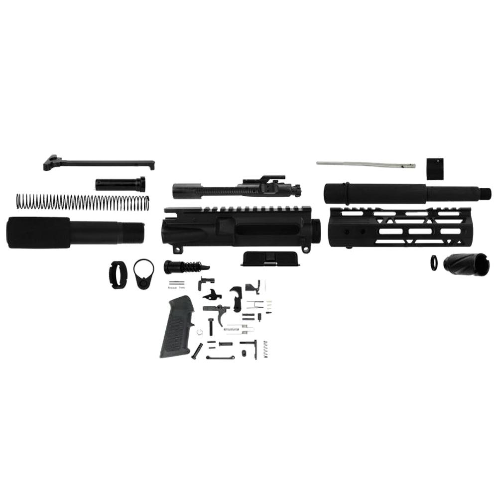 Tacfire Inc. Tacfire 7.5" Unassembled AR 300 Blackout Pistol Build Kit with Lower Parts Kit