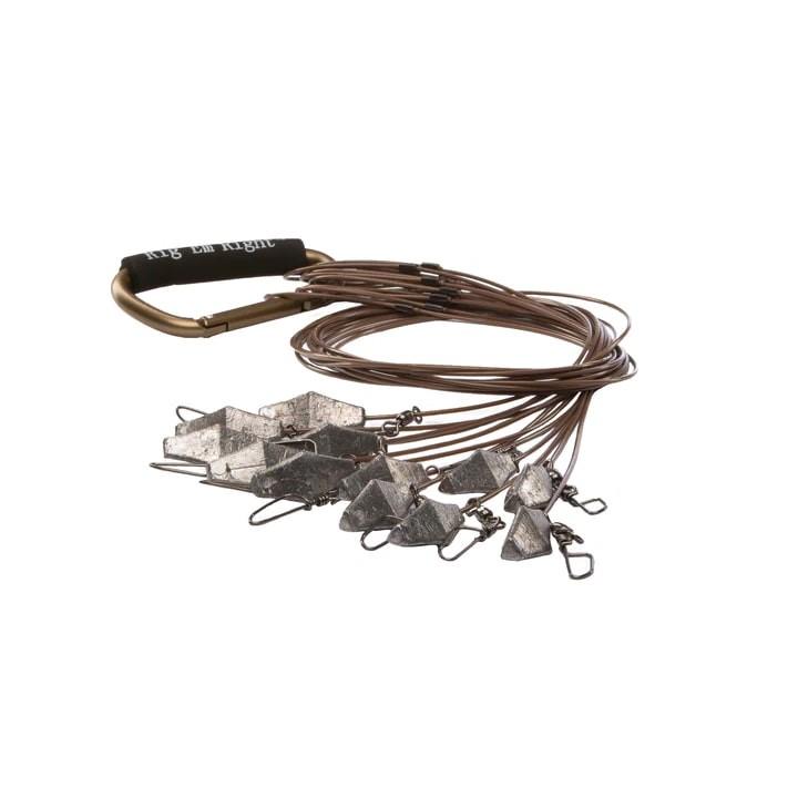 AdvenTec LLC dba Rig Em Right Outdoors Rig'Em Right Xtreme Coated Cable Decoy Anchors 36" 3oz 12/ct