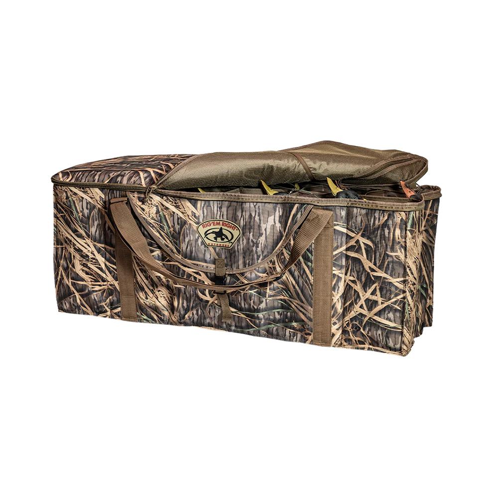 AdvenTec LLC dba Rig Em Right Outdoors Rig 'Em Right 12-Slot Deluxe Duck Decoy Bag Mossy Oak Original Shadowgrass