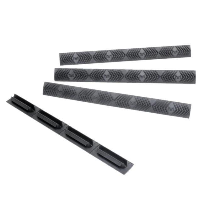 Ergo Grips / Falcon Ind. Inc. Ergo 4-Slot Modular WedgeLokRail Cover (4PK) - M-LOKComp Graphite Grey